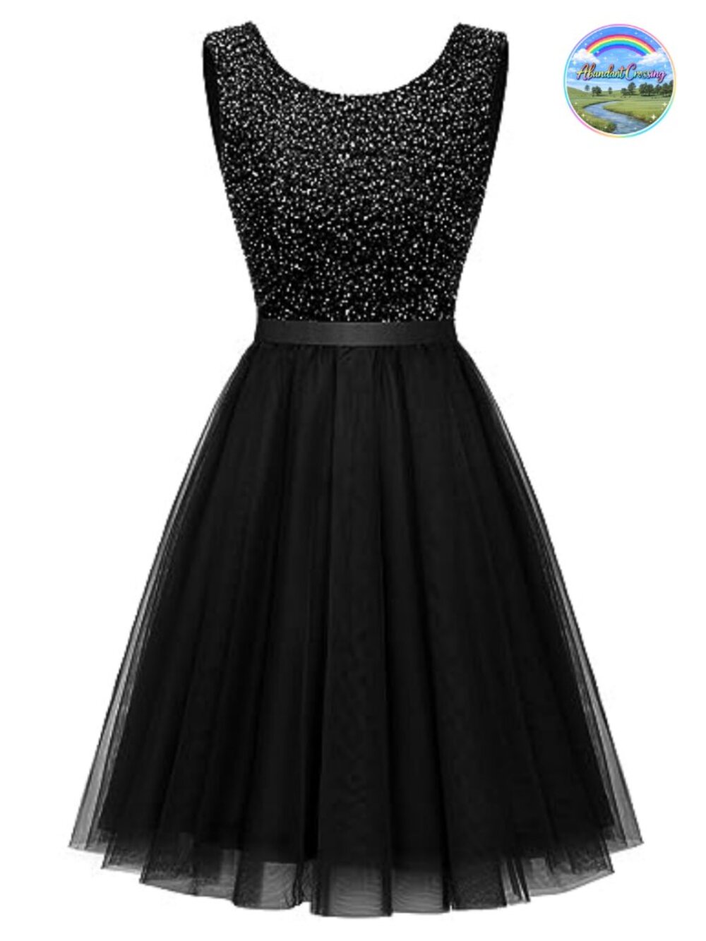 Sequin A-Line Mini Cocktail Dress Sleeveless High Waist Prom Homecoming